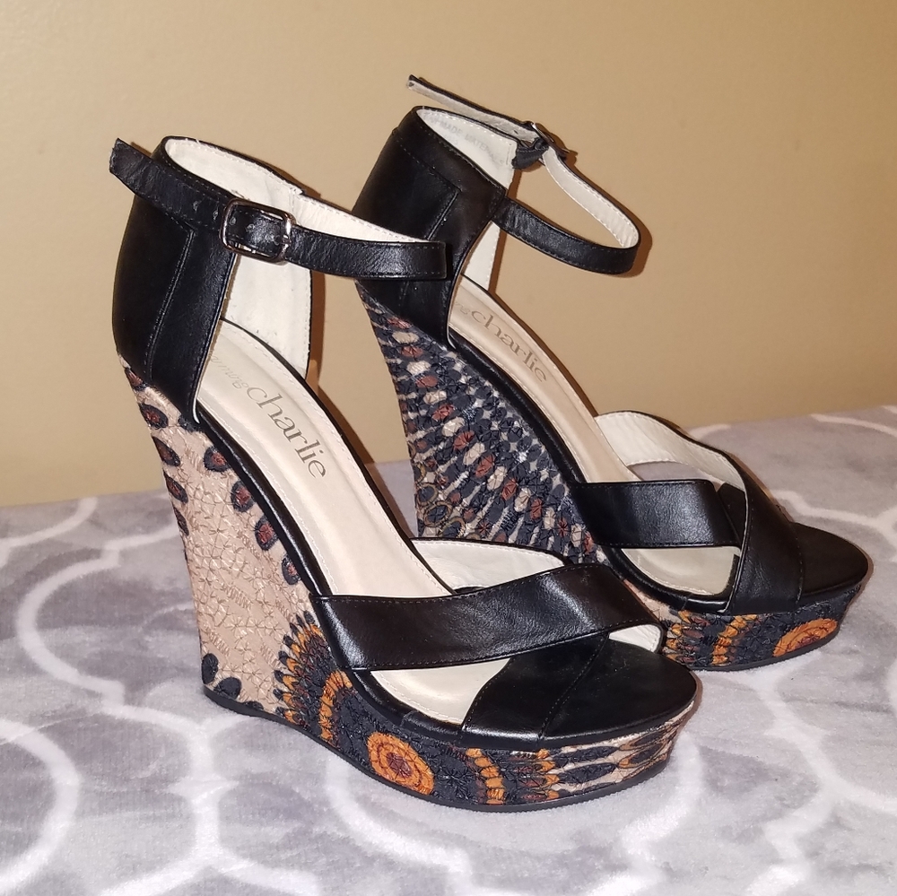2/$25 - Charming Charlie's Black Wedges